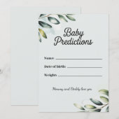 Carte de prédictions pour bébés botaniques - perso (Devant / Derrière)