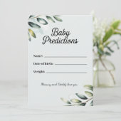 Carte de prédictions pour bébés botaniques - perso (Debout devant)