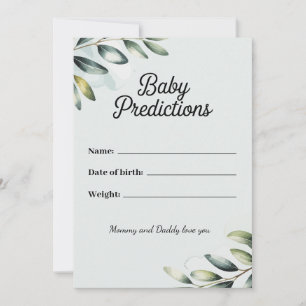 Carte de prédictions pour bébés botaniques - perso