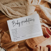 Carte de prédictions pour bébés | Jeux baby shower