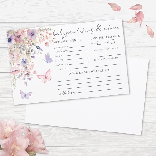 Carte de prédictions pour le papillon fleur sauvag