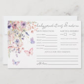 Carte de prédictions pour le papillon fleur sauvag (Devant)