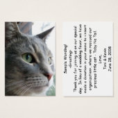 Carte de préférence de mariage (exemple) (Devant & derrière)