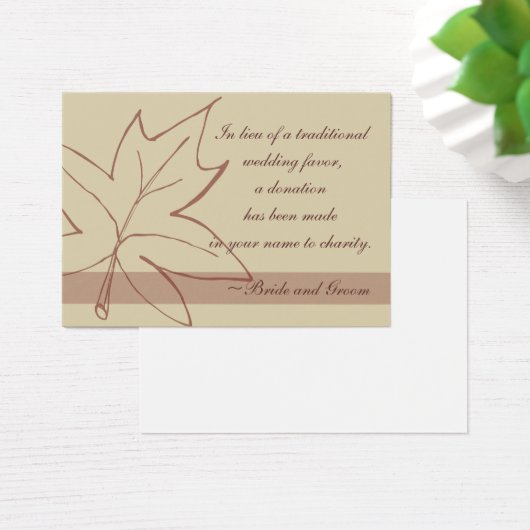 Carte de préférence pour Mariage de la feuille d'é (Bureau)