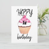 Carte de premier anniversaire (Debout devant)