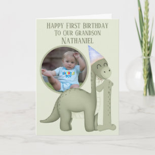Carte de premier anniversaire avec ouverture pour