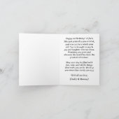 Carte de premier anniversaire de l'aquarelle Rainb (Intérieur)