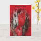 Carte de premier anniversaire de mariage (Fleur jaune)