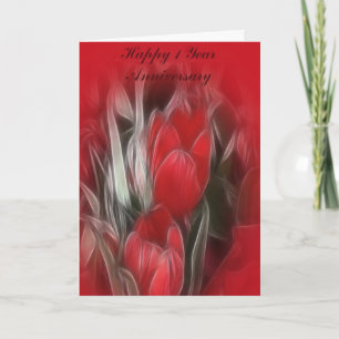 Carte de premier anniversaire de mariage