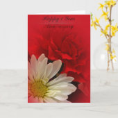 Carte de premier anniversaire de mariage (Fleur jaune)