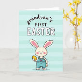 Carte de premier jour de Pâques de Bunny (Fleur jaune)