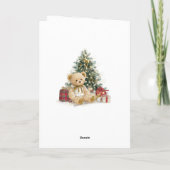 Carte de premier Noël de bébé Ourson (Dos)