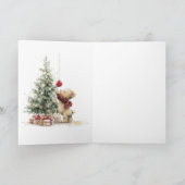Carte de premier Noël de bébé Ourson (Intérieur)