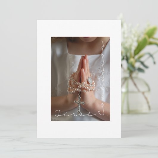 Carte de première communion (Debout devant)