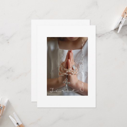Carte de première communion (Devant/Arrière en situation)