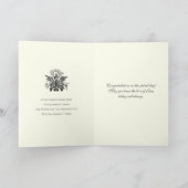 Carte de première communion catholique Jésus Anges (Intérieur)