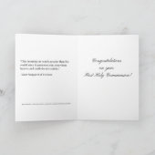 Carte de première communion Eucharistie avec des f (Intérieur)