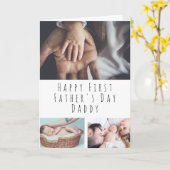 Carte de première Fête des pères Collage photo per (Fleur jaune)