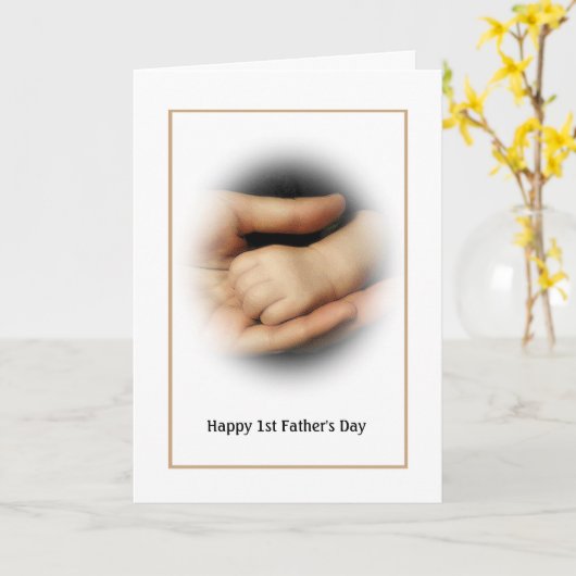 Carte de première Fête des pères pour bébé (Fleur jaune)