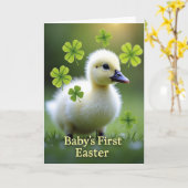 Carte de première Pâques de bébé (Fleur jaune)