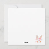 Carte de première Pâques personnalisée, 1er Lapin  (Dos)