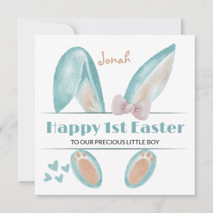 Carte de première Pâques personnalisée, 1er Lapin 