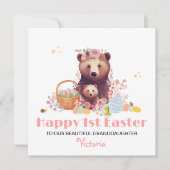 Carte de première Pâques personnalisée, 1er Ours d (Devant)