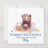 Carte de première Pâques personnalisée, 1er Ours d (Devant)