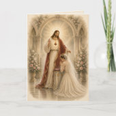 Carte de préparation au mariage catholique pour la (Devant)