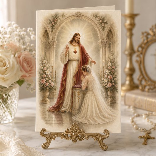 Carte de préparation au mariage catholique pour la