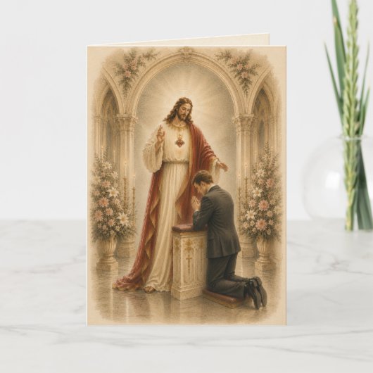 Carte de préparation au mariage catholique pour le (Devant)