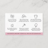 Carte de préparation de bronzage moderne modifiabl (Dos)