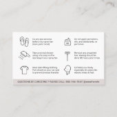 Carte de préparation de bronzage moderne modifiabl (Dos)