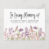 Carte de présence à des funérailles pour partager  (Dos)