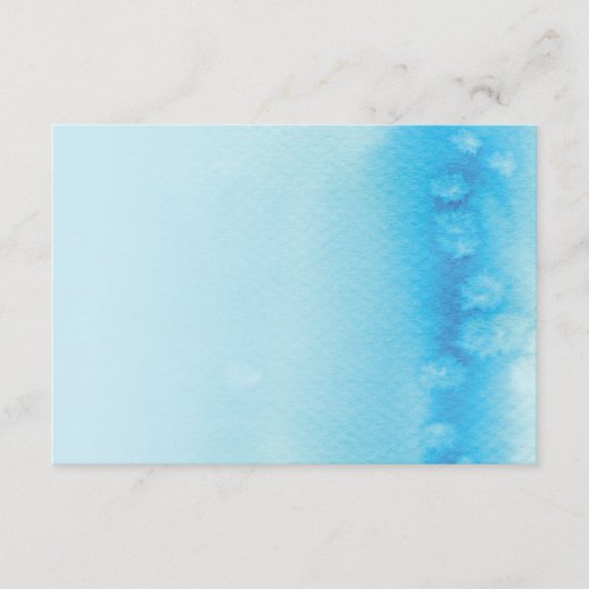 CARTE DE PRESENT :: aquarelle bleu ombre (Devant)