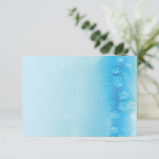 CARTE DE PRESENT :: aquarelle bleu ombre (Debout devant)