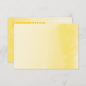 CARTE DE PRESENTATION :: aquarelle jaune ombre (Devant / Derrière)