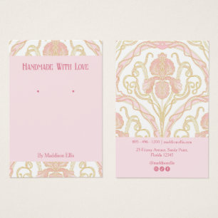 Carte de Présentation Art Nouveau Florale Rose Pâl