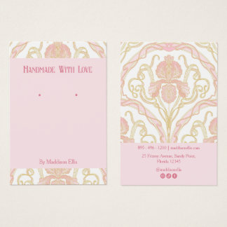 Carte de Présentation Art Nouveau Florale Rose Pâl