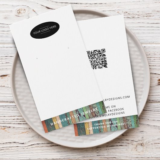 Carte de présentation chic pour boucles d'oreilles