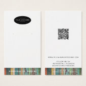 Carte de présentation chic pour boucles d'oreilles (Devant & derrière)