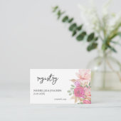 Carte de présentation d'art floral élégant à l'aqu (Debout devant)