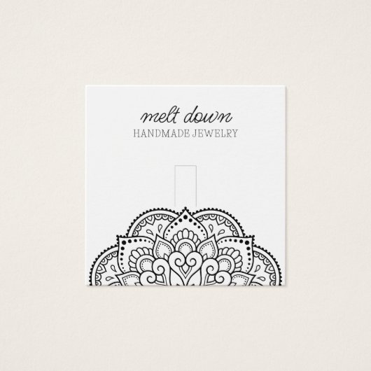 Carte de présentation de bague mandala écriture mo (Devant)