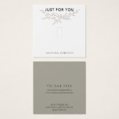 Carte de présentation de bague terreuse moderne (Devant & derrière)