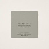 Carte de présentation de bague terreuse moderne (Dos)