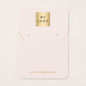 Carte de présentation de bijou de collier rose (Devant)