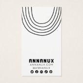Carte de présentation de bijoux avec des lignes mi (Dos)
