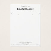 Carte de présentation de bijoux Boucle d'oreille + (Dos)