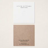 Carte de présentation de bijoux en anneau en papie (Devant & derrière)