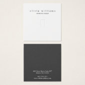 Carte de présentation de bijoux en forme de carré  (Devant & derrière)